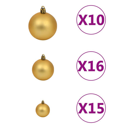 Artificial Christmas Tree with LEDs&Ball Set&Pinecones 82.7