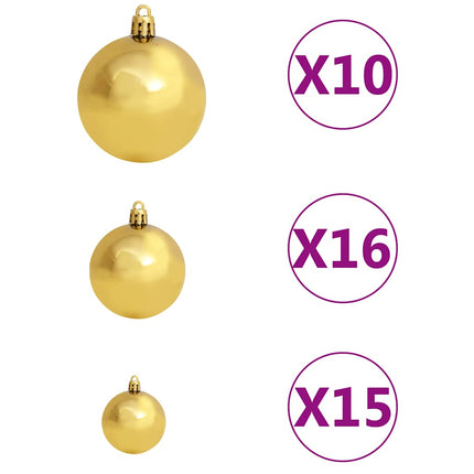 Artificial Christmas Tree with LEDs&Ball Set&Pinecones 82.7