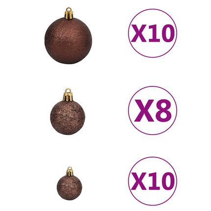 Artificial Christmas Tree with LEDs&Ball Set&Pinecones 94.5