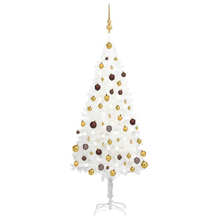Artificial Pre-lit Christmas Tree with Ball Set White 59.1