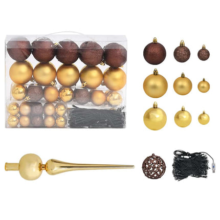 Artificial Pre-lit Christmas Tree with Ball Set White 94.5