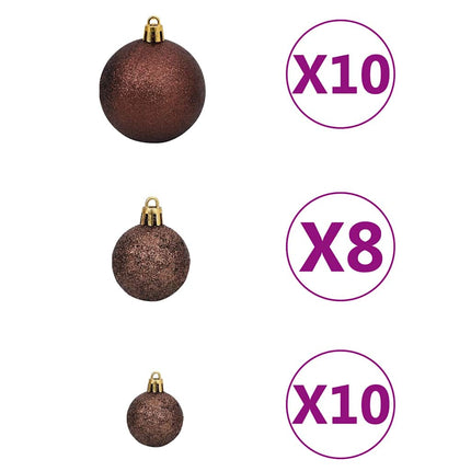 Artificial Pre-lit Christmas Tree with Ball Set White 94.5