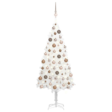 Artificial Pre-lit Christmas Tree with Ball Set White 59.1