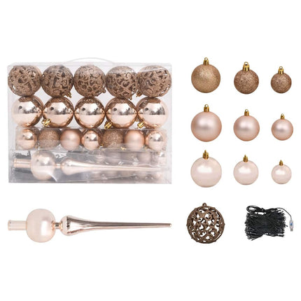 Artificial Pre-lit Christmas Tree with Ball Set White 59.1