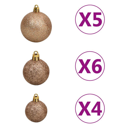 Artificial Pre-lit Christmas Tree with Ball Set White 59.1