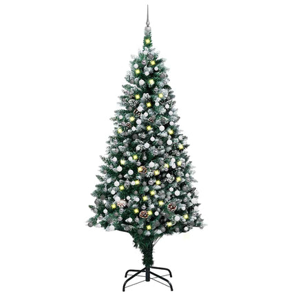 Artificial Christmas Tree with LEDs&Ball Set&Pine Cones 94.5