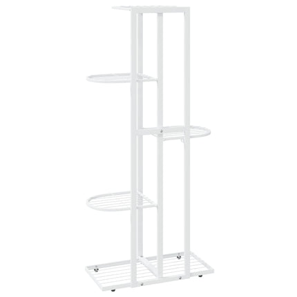 5-Floor Flower Stand 16.9"x8.7"x38.6" White Metal