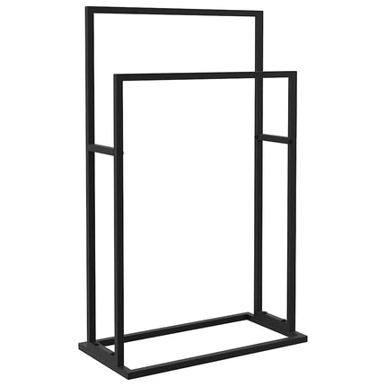 Freestanding Towel Rack Black 18.9"x9.4"x30.9" Iron