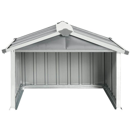 Garden Robot Lawnmower Shed 36.2"x38.2"x24.8" Galvanized Steel Gray