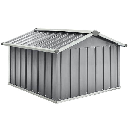 Garden Robot Lawnmower Shed 36.2"x38.2"x24.8" Galvanized Steel Gray