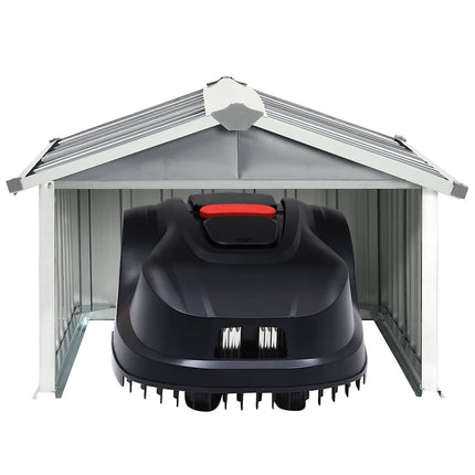 Garden Robot Lawnmower Shed 36.2"x38.2"x24.8" Galvanized Steel Gray