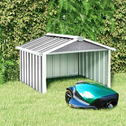 Garden Robot Lawnmower Shed 36.2"x38.2"x24.8" Galvanized Steel Gray