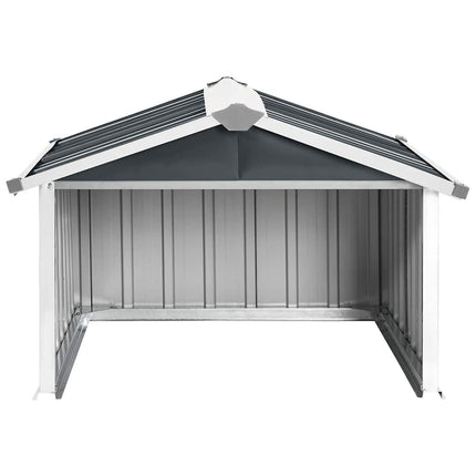 Garden Robot Lawnmower Shed 36.2"x38.2"x24.8" Galvanized Steel Anthracite