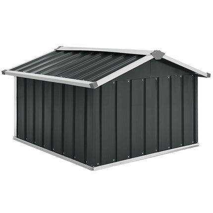 Garden Robot Lawnmower Shed 36.2"x38.2"x24.8" Galvanized Steel Anthracite