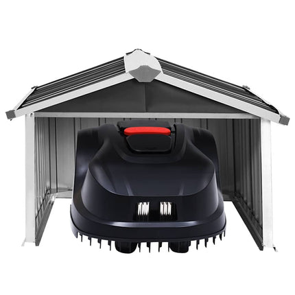 Garden Robot Lawnmower Shed 36.2"x38.2"x24.8" Galvanized Steel Anthracite