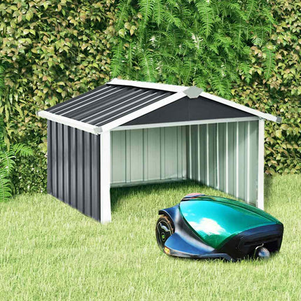 Garden Robot Lawnmower Shed 36.2"x38.2"x24.8" Galvanized Steel Anthracite
