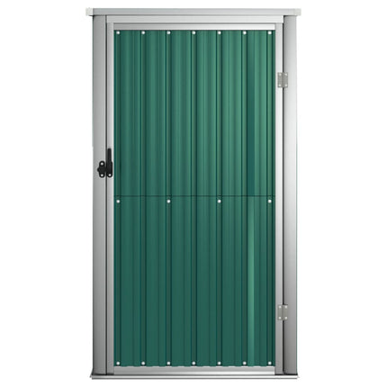Garden Tool Shed Green 34.6"x35"x63.4" Galvanized Steel