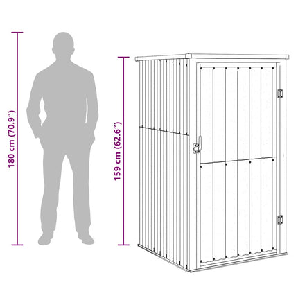 Garden Tool Shed Green 34.6"x35"x63.4" Galvanized Steel