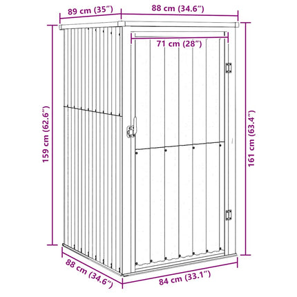 Garden Tool Shed Gray 34.6"x35"x63.4" Galvanized Steel