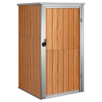 Garden Tool Shed Brown 34.6"x35"x63.4" Galvanized Steel