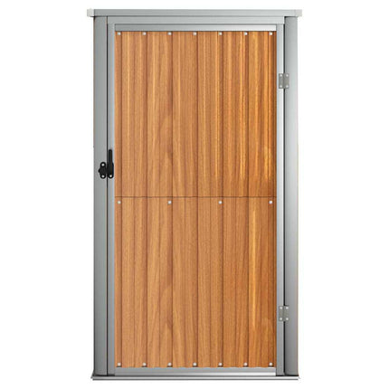 Garden Tool Shed Brown 34.6"x35"x63.4" Galvanized Steel
