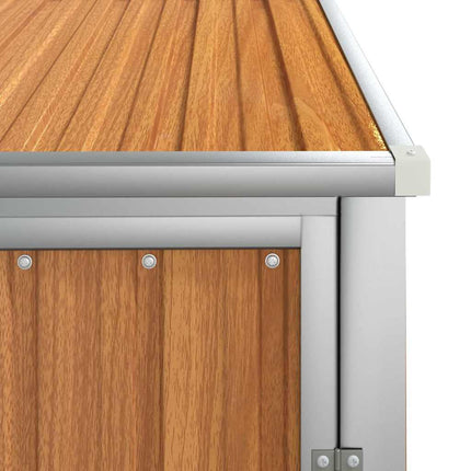 Garden Tool Shed Brown 34.6"x35"x63.4" Galvanized Steel