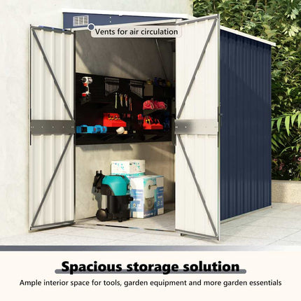 Wall-mounted Garden Shed Anthracite 46.5"x76.4"x70.1" Steel