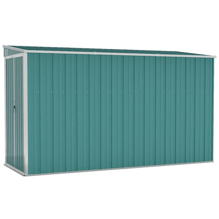 Wall-mounted Garden Shed Green 46.5"x113.4"x70.1" Galvanized Steel