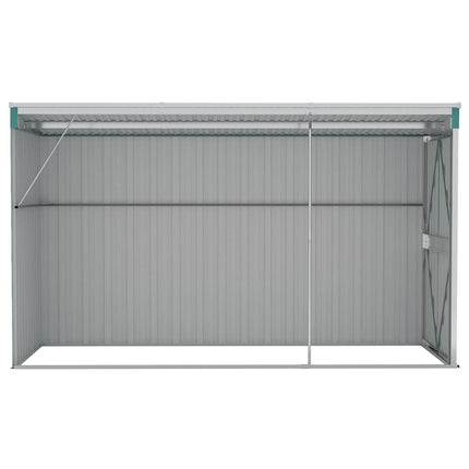 Wall-mounted Garden Shed Green 46.5"x113.4"x70.1" Galvanized Steel