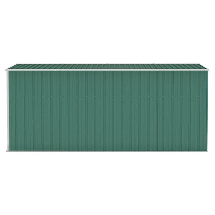Wall-mounted Garden Shed Green 46.5"x150.4"x70.1" Galvanized Steel