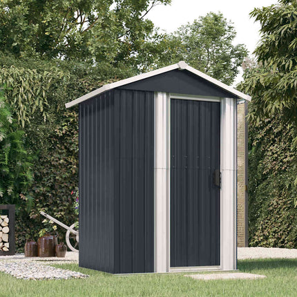 Garden Shed Anthracite 49.6"x38.4"x69.7" Galvanized Steel