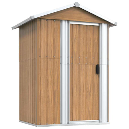 Garden Shed Brown Galvanized Steel 49.6 x 38.4 x 69.7 in