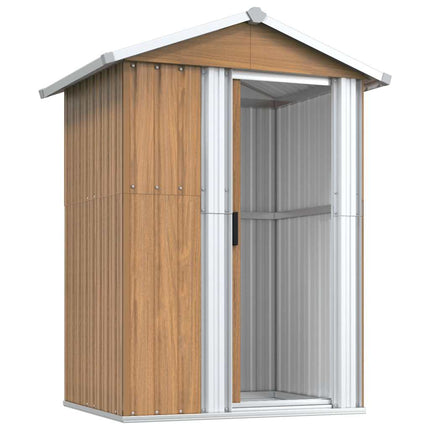 Garden Shed Brown Galvanized Steel 49.6 x 38.4 x 69.7 in