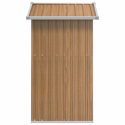 Garden Shed Brown Galvanized Steel 49.6 x 38.4 x 69.7 in