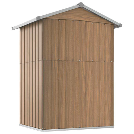 Garden Shed Brown Galvanized Steel 49.6 x 38.4 x 69.7 in