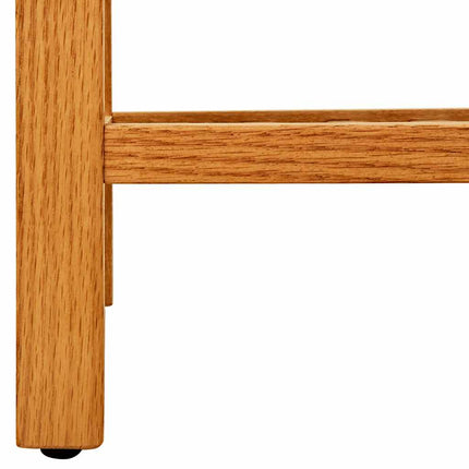 Shoe Rack with 2 Shelves 39.4"x10.6"x15.7" Solid Oak Wood