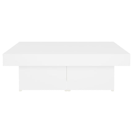 Coffee Table White 35.4"x35.4"x11" Engineered Wood