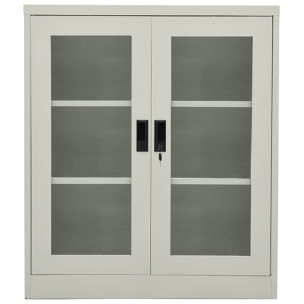 Office Cabinet Light Gray 35.4"x15.7"x41.3" Steel