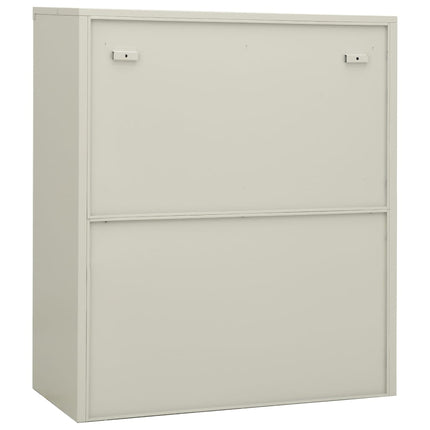 Office Cabinet Light Gray 35.4"x15.7"x41.3" Steel