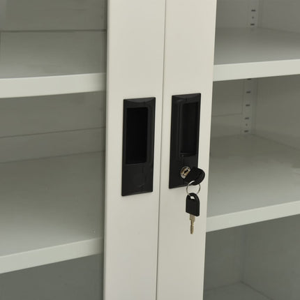 Office Cabinet Light Gray 35.4"x15.7"x41.3" Steel
