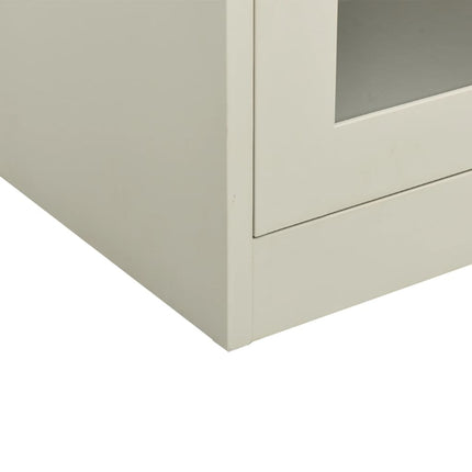Office Cabinet Light Gray 35.4"x15.7"x41.3" Steel