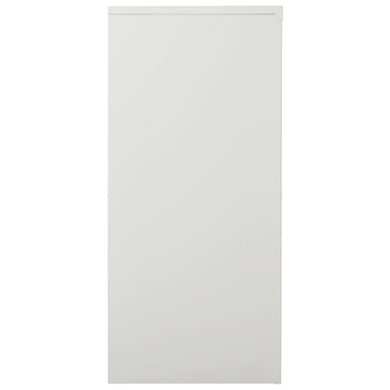 Sliding Door Cabinet Light Gray 35.4"x15.7"x35.4" Steel