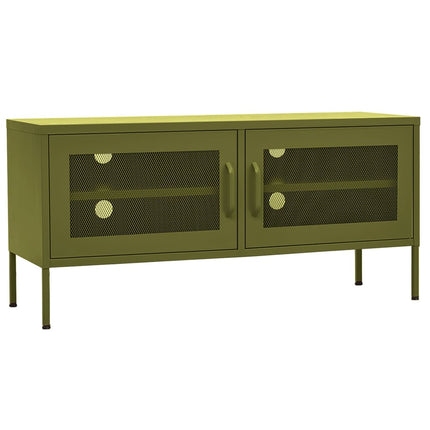 TV Stand Olive Green 41.3"x13.8"x19.7" Steel