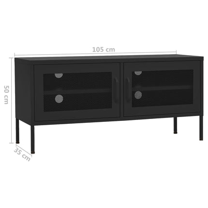 TV Stand Black 41.3"x13.8"x19.7" Steel
