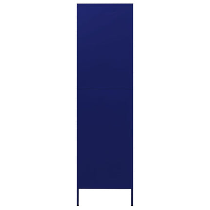 Wardrobe Navy Blue 35.4"x19.7"x70.9" Steel