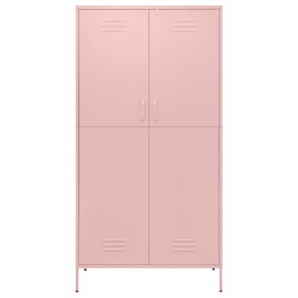 Wardrobe Pink 35.4"x19.7"x70.9" Steel