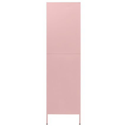 Wardrobe Pink 35.4"x19.7"x70.9" Steel