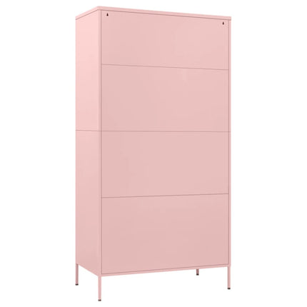 Wardrobe Pink 35.4"x19.7"x70.9" Steel