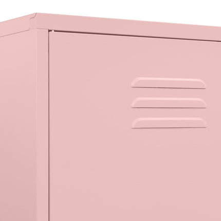 Wardrobe Pink 35.4"x19.7"x70.9" Steel