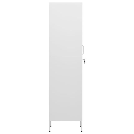 Locker Cabinet White 13.8"x18.1"x70.9" Steel